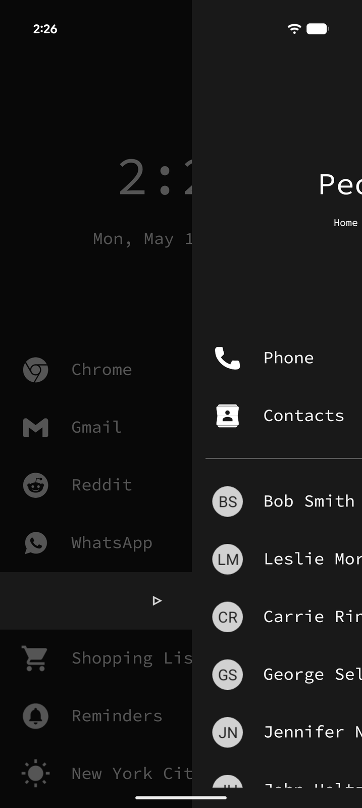 Swiping between nested pages in Tree Launcher